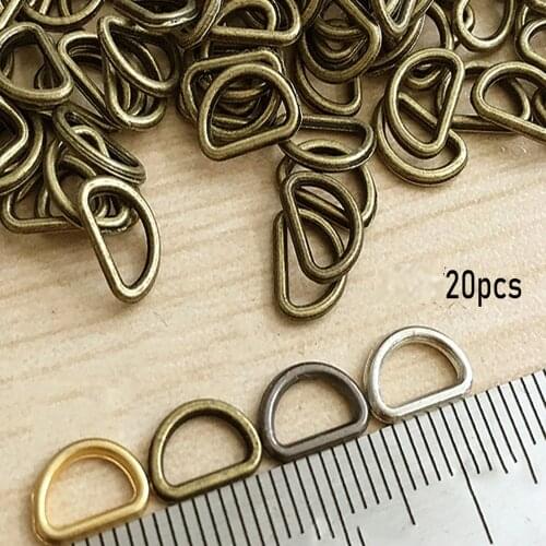 20pcs 7mm Mini Ultra-small D-Buckle Doll Bags Belt Buckles DIY Doll Shoes Accessories Super Mini Buttons Dolls Accessories
