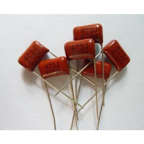 50pcs CBB 473 630V 473J CL21 0.047uF 47nF P10 Metallized Polypropylene Film Capacitor