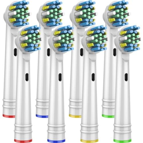 8pcs Replacement Brush Heads For Oral-B Electric Toothbrush Advance Power/Vitality Precision Clean/Pro Health/Triumph/3D Excel