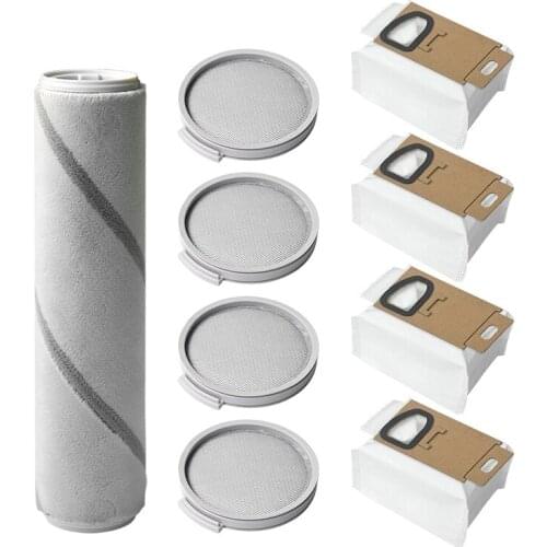 Promotion!9Pcs Dust Bag Roller Brush Filter for Mijia SCWXCQ01RR H6 Handheld Vacuum Cleaner Accessories Replacement Brush Filter