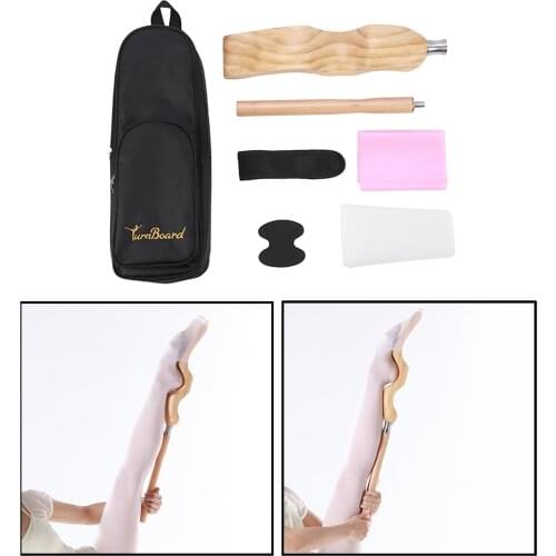Foot Stretcher Ballet Dance Instep Shaping Wooden Ballet Dance Foot Stretch Stretcher Arch Enhancer with Elastic Band