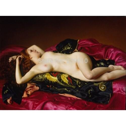 Free shipping modern beauty canvas prints oil painting nude art sexy girl oil painting on canvas wall art decoration picture