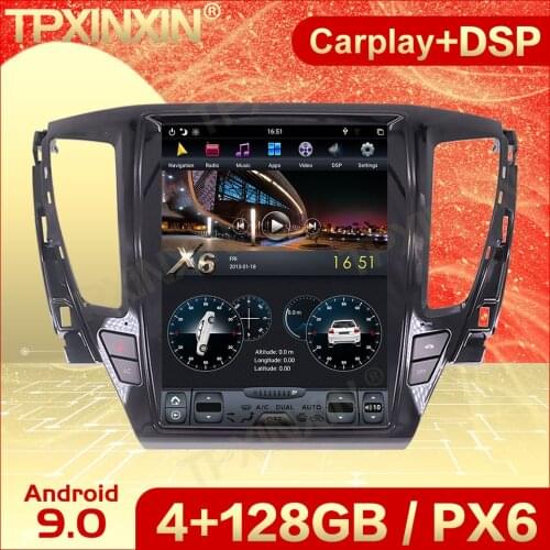 Carplay 2 Din Android 9 Tesla Screen Multimedia Stereo For Mitsubishi Pajero Sport 2016 2017 2018 GPS Navi Video Audio Head Unit