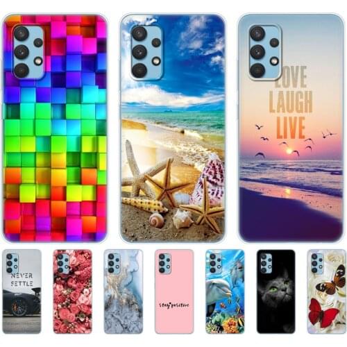 For Samsung Galaxy A32 A52 A72 Case Silicon Soft TPU Back Phone Cover For Samsung A32 A52 A72 4G 5G 2021 Protective Coque Bumper