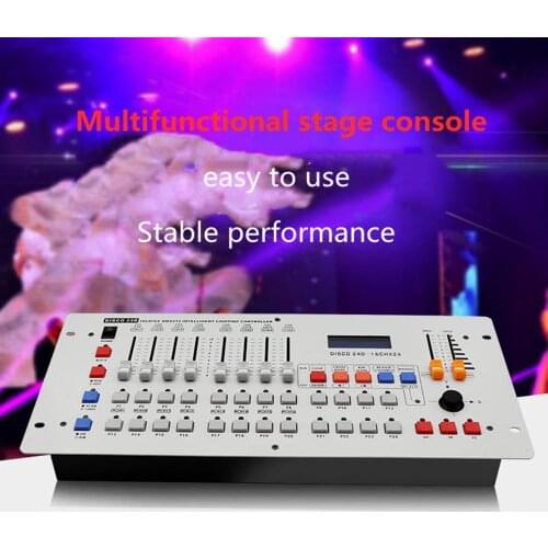Venta caliente Disco 240 DMX controlador de luz de la etapa DMX512 señal consola para XLR-3 led par movimiento de cabeza, DJ luz