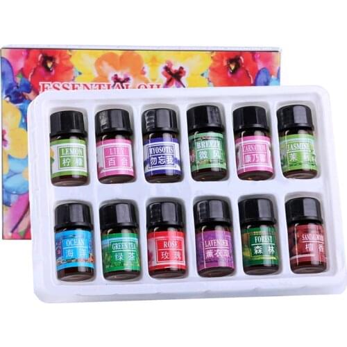 12 pcs 3ml Aromatic Plant Water-soluble Essential Oil for Aromatherapy Diffusers Essential Oil Home Air Care To Relieve Stress