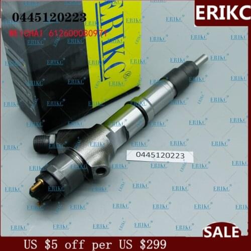 ERIKC 0445120223 Diesel 0 445 120 223 Oem WEICHAI 612600080971 Injector 0445 120 223 for Bosch Shanqi Delong Weichai