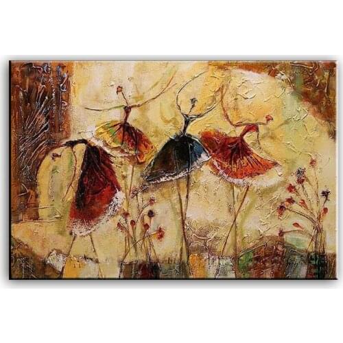 Oil painting hand decoration decoration Abstract ballet dancing girls Custom-made 16120802