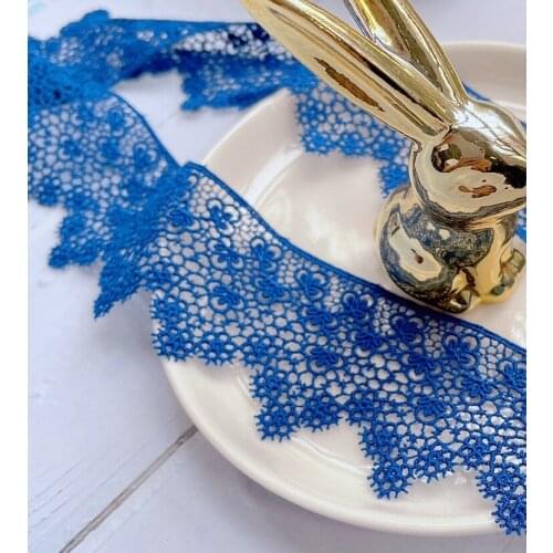 2 Meters 2018 New Arrive Exquisite Army Green+ Purple Embroidered Water Soluble Lace Trimmings for Sewing Dress Accessories