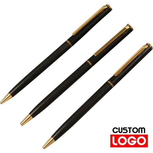 Business Metal BallPen DIY Custom LOGO Engraving Text Signature Pen Gift Advertising Pen School Office Stationery Wholesale