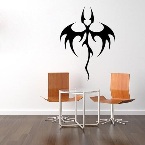 Cool Design Tribal Bat Dragon Wall Decal Living Room Removable Decoration Vinyl Wall Sticker For Home Decor Art Stickers ZB246