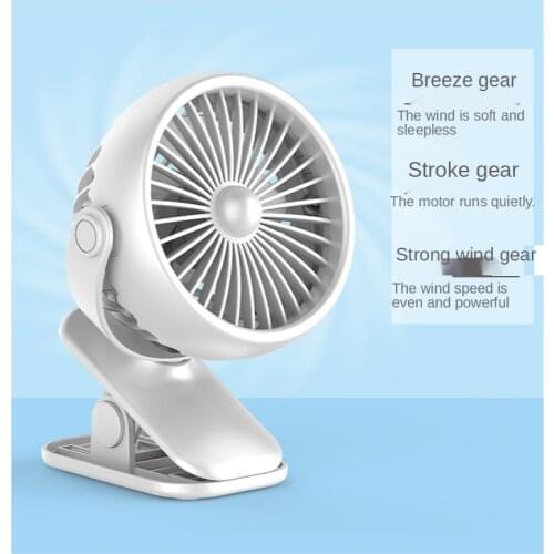 Desktop Clip-on Both Function Small Mini Usb Clip Fan 360 Rotation Dormitory Stroller Desktop Camping Hiking Gear Fan