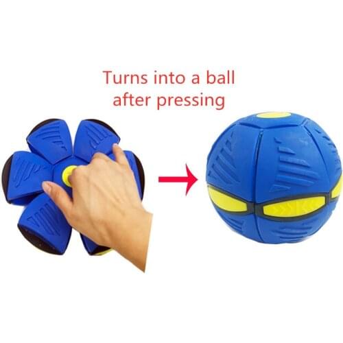 New Adult Decompression Magic Release Ball Flying UFO Flat Throw Disc Ball with LED Light Toy Kid Outdoor Garden Beach Game Toy