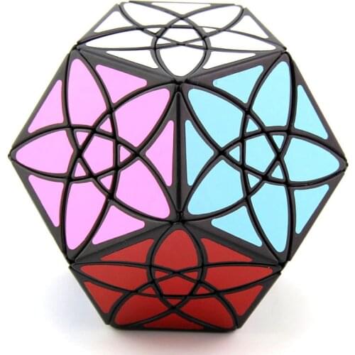 Bauhinia Flower Magic Cube Magnetique Cube Dodecahedron Shape Cube Speed Cube Educational Toys for Kids Bandaged Cube Fancy Toys