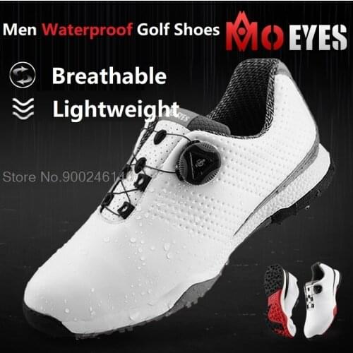 Pgm 2021 Golf Shoes Waterproof Mens Shoes Rotating Shoelaces Breathable Golf Sneakers Man Soft Sole Anti-Slip Athletic Trainers
