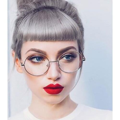 Anti Blue Light Computer Round Transparent Glasses Men Women Metal Optical Eyeglasses Frame Vintage Glasses Without Diopters