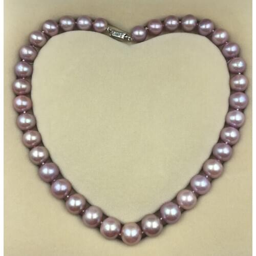 Classic 45cm 11-13mm Large Purple Round Edison pearls strand choker necklace string for women Mum Lover High luster fine jewelry