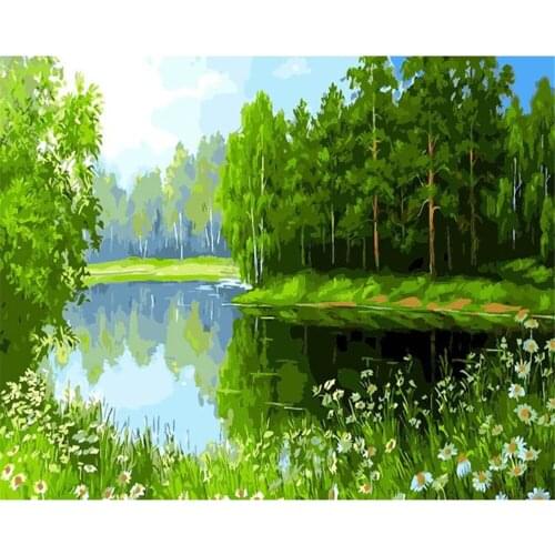 Landscape Scenery DIY 11CT Cross Stitch Embroidery Kits Needlework Craft Set Cotton Thread Printed Canvas Home Dropshipping