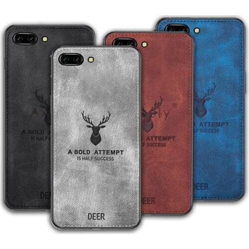 Rugged Cloth Phone Case For OPPO A3S A5S A5 A7 AX7 A9 A11 A11X A12 A12E A52 A72 A53 A31 2020 A91 A93 Cloth Cover Elk Deer Shell