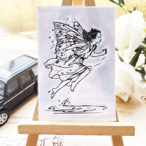 9*6 Fairy Rainy Clear Stamps Transparent Silicone Stamp/Seal DIY Scrapbooking/Photo Album Christmas Halloween Sheets