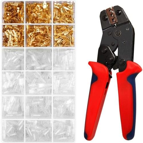 SN-48B Crimping Tool Kit, Self-Adjusting Automatic Ratcheting Wire Terminals Crimper Tool TAB Male and Female Spade Connectors