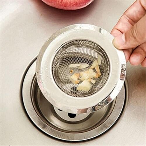 LINSBAYWU New Stainless Steel Bathtub Hair Catcher Stopper Shower Drain Hole Filter Trap Kitchen Metal Sink Strainer