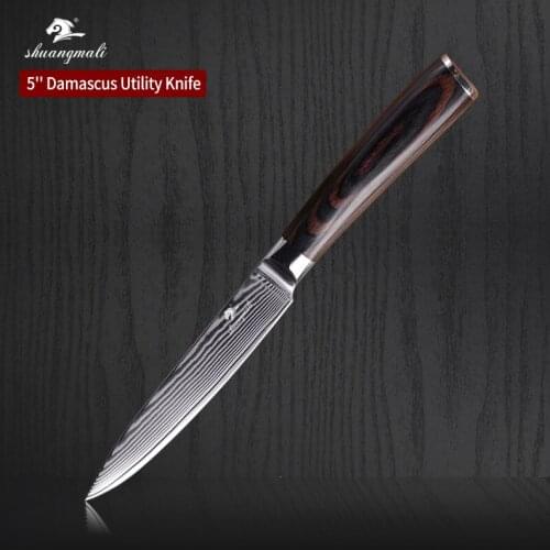 Utility Home Kitchen Fruit Paring Knife VG10 Damascus Steel Peeling knives Cleaver Vegetable Slicing Apple Fruit Paring Knives