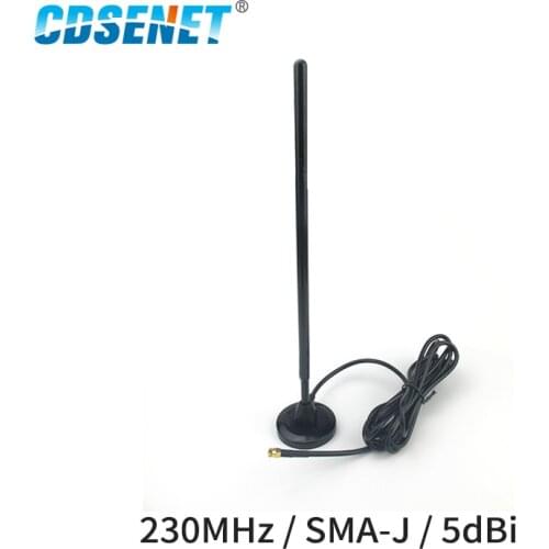 230MHz Antenna SMA-J High Gain 5dbi Magnetic Base Sucker Omnidirectional Wifi Antenna with 3m Feeder Cable