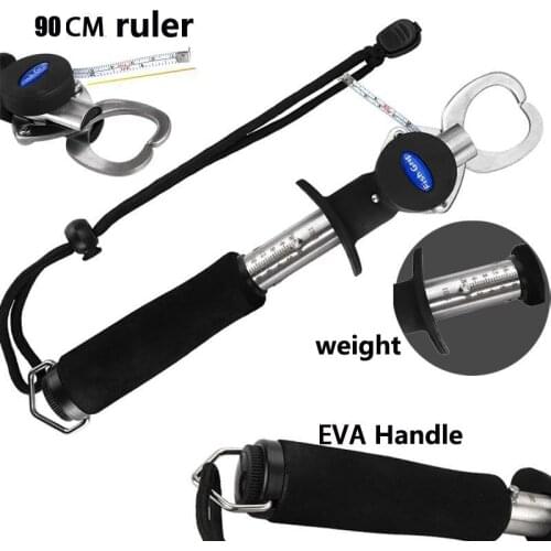 Portable Stainless Steel Fishing Gripper Steel Fish Lip Grip Handle Grab Fishing Lip Grip Fishing Tackle Gripper Accessoryer