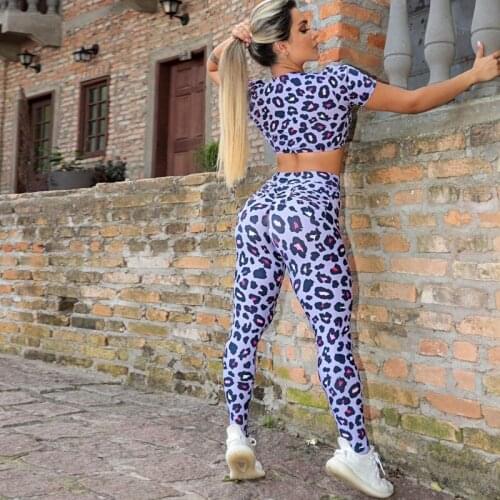 Le-Bo Print Yoga Pants Women Unique Fitness Leggings Workout Sports Running Leggings Sexy Push Up Gym Wear Elastic Slim Pants