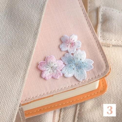 1 Piece Cherry Flower Embroidery Repair Patches Bag Jacket Jeans Cartoon Iron On Patches for Clothes Small Glue Sticker