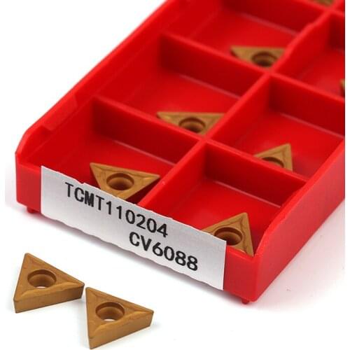 10Pcs TCMT110204 CV6088 TCMT110208 CNC Lathe Carbide Insert Turning Tool Machining Cutting High Quality Boring Hole Blade Sharp