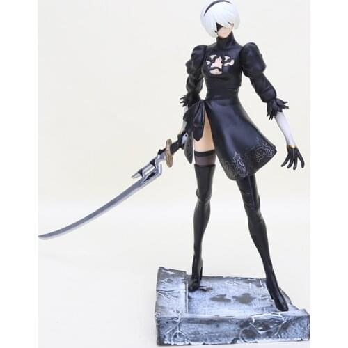 25cm Game Action Figure 2B Nier Automata Figure PVC YoRHa No. 2 Type B Mechanical Life Collectible Model Toy gift