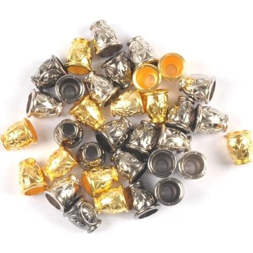 50pcs/lot Plastic Bell Stopper Kits Without Lid Cord Lock Ends Toggle Clip Rope for Sportswear Backpack Bags Supplies cp3079