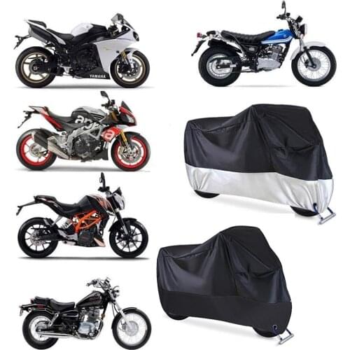 Motorcycle Cover,Waterproof Motorbike Covers with Stainless Steel Lock Holes, Anti Dust Rain UV Protection with Storage Bag