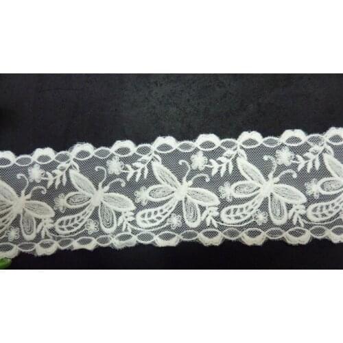 Flower white cotton embroidered lace,3-15cm width,XERYmx008