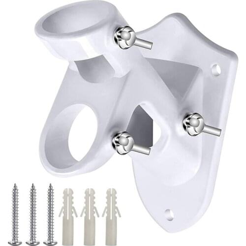 Flag Pole Holder Dual Position Flag Pole Mounting Bracket For House Steel Aluminum Flag Pole Mount Bracket