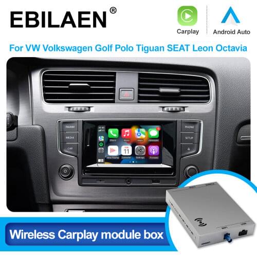 EBILAEN Wireless Carplay For VW Volkswagen Passat B8 Golf Polo Tiguan SEAT Leon Octavia Android Auto Module Box Mirror Link