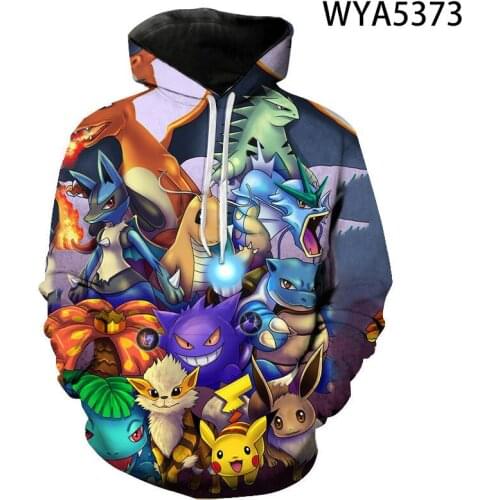Pokemon Pikachu Pokémon Manga fleece sweater Coat Childrens Clothes Casual Fashion Cartoon pullover Clothes Kids Baby