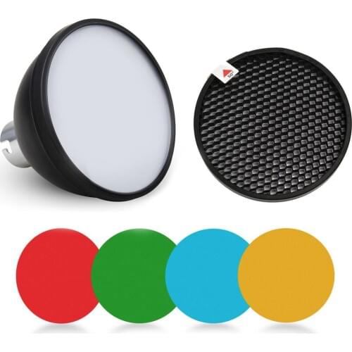 Godox AD-S11 Color Gels Filter Honeycomb Grid +AD-S2 Standard Reflector Soft Diffuser for Witstro AD-360 II AD360II AD180 AD200