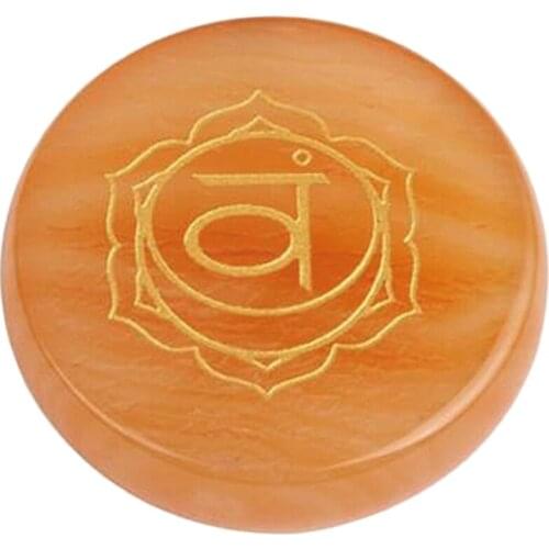 Carnelian Sacral Chakra Stone Round Red Agate Palm Stones Reiki Symbol Stones Healing Crystal