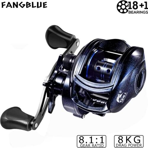 Baitcasting Fishing Reel High Speed 8.1:1 18+1BB 8kg Drag Casting Fishing Fresh/Saltwater Fishing Reel Magnetic Brake System