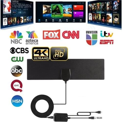 Kebidumei 1080P 50 Miles HDTV Indoor TV Antenna DVB-T2 ATSC Digital Amplifier High Gain Satellite Receiver