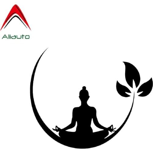 Creative Car Sticker Fashion Yoga Fitness Decor KK Vinyl Sunscreen Waterproof Decoration 12cmX10cm