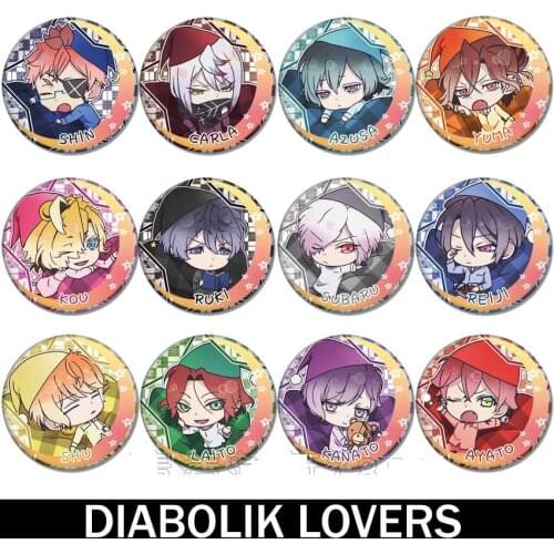 Diabolik lovers Ayato Kanato Laito Shu Reiji Ruki 58mm round acrylic badges brooch
