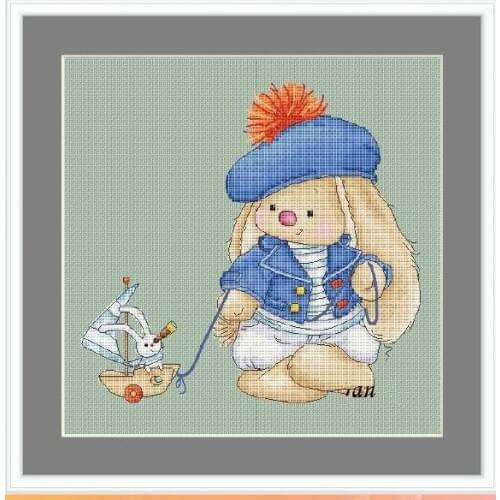 MM Gold Collection Counted Cross Stitch Kit Cross stitch RS cotton with cross stitch no print Rabbit 3