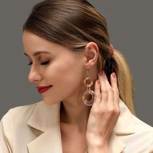 Modyle Hoop Earrings Set Big Circle Earring Fashion Jewelry for Women Girls Ear Clip Korea Earrings 2020