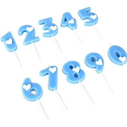 1 pcs cartoon Candles Heart-shaped 0-9 number for A Cake Shine Party Cake Baby Kids Birthday Annivesary Party Decoration Tools