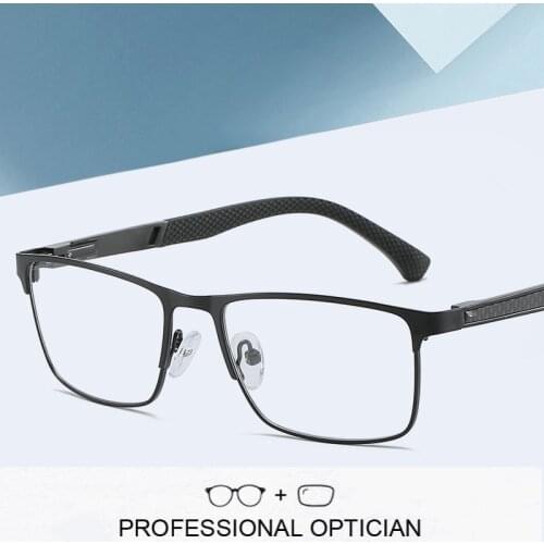 BLUEMOKY Progressive Prescription Eyeglasses Men Carbon Fiber Optical Spectacles Frame Blue Light Photochromic Myopia Eyewear