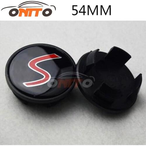 4pcs/set 54mm Wheel Center Emblem Logo for S logo Emblem logo Covers Auto Accessories for MINI